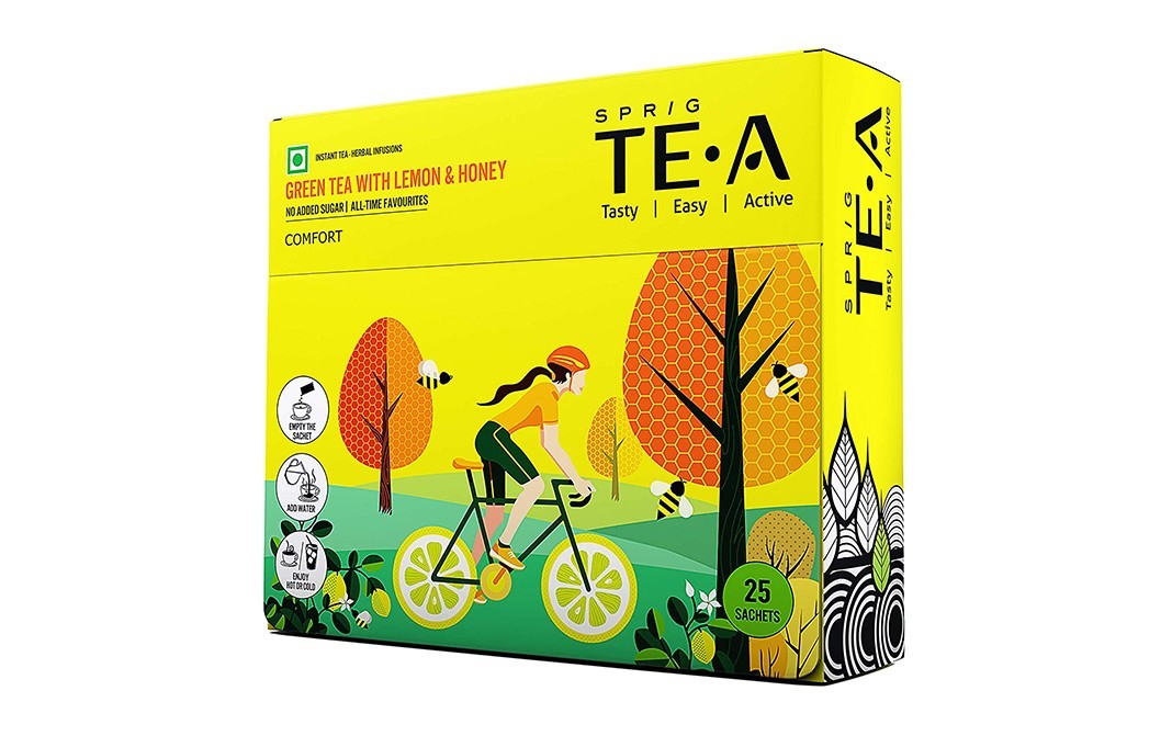 Sprig Green Tea With Lemon & Honey    Box  25 pcs